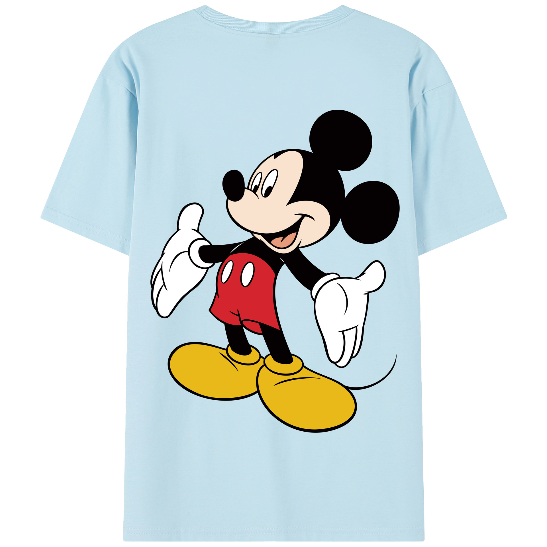 （画像用） ミッキーマウス Mickey Mouse 綿100％半袖Tシャツ（背面プリント）